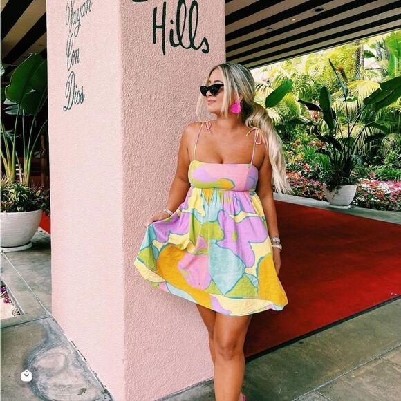 Show Me Your MuMu Gretchen Mini Dress Sz L - Picture 3 of 15